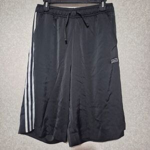 Black Athletic Women Shorts-Bermuda...Slits Both Sides...Size:8